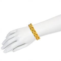 French antique gold gate link bracelet