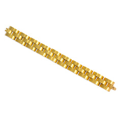 French antique gold gate link bracelet