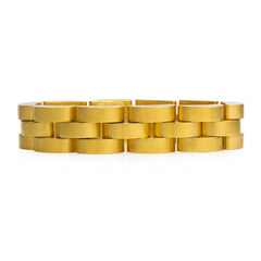 French antique gold gate link bracelet