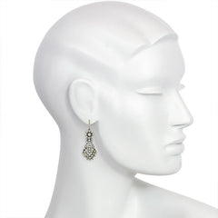 Antique diamond openwork earrings