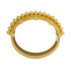Antique gold and pearl cuff bracelet