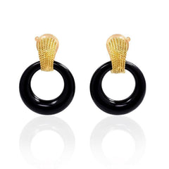 Van Cleef & Aprels interchangeable door-knocker hoop earrings