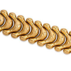 Retro rose gold undulating bracelet
