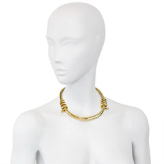 Retro gold necklace with star-set diamonds, Mellerio