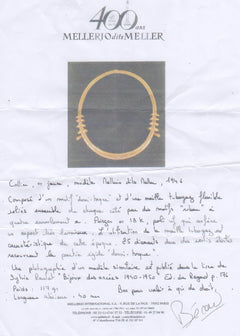Retro gold necklace with star-set diamonds, Mellerio