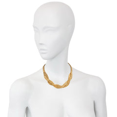 French Retro gold reversible necklace