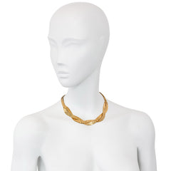French Retro gold reversible necklace