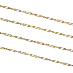 Antique gold oblong link chain