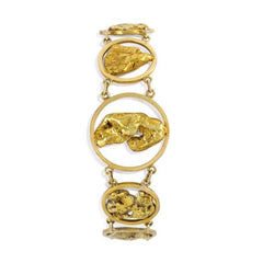 Antique gold nugget bracelet
