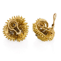 Cartier, France gold and diamond wirework earrings
