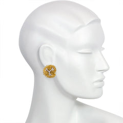 Cartier, France gold and diamond wirework earrings