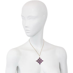 Antique gold and amethyst pendant on chain