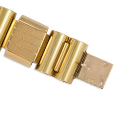 Retro geometric gold bracelet
