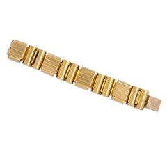 Retro geometric gold bracelet