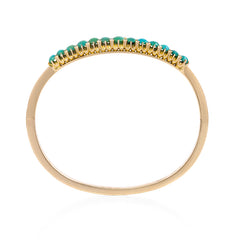 Antique Russian turquoise and diamond bangle