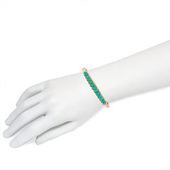Antique Russian turquoise and diamond bangle