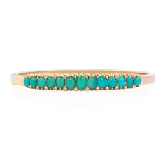 Antique Russian turquoise and diamond bangle