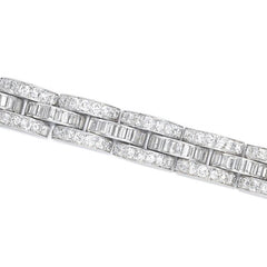 Retro diamond tank bracelet