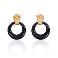 Gold earrings with interchangeable doorknocker hoops, Van Cleef & Arpels
