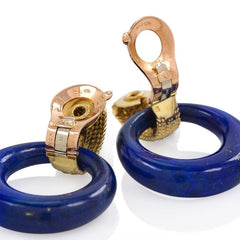 Gold earrings with interchangeable doorknocker hoops, Van Cleef & Arpels