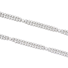 Pair of Art Deco diamond bracelets, convertible to necklace