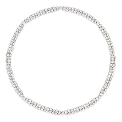 Pair of Art Deco diamond bracelets, convertible to necklace
