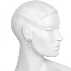 Art Deco diamond and demantoid garnet earrings, Black Starr & Frost