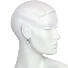 Antique pear-shaped diamond cluster earrings