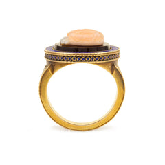 Antique enamel cameo ring