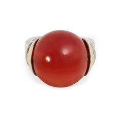 Art Deco carnelian ring, Sasportas