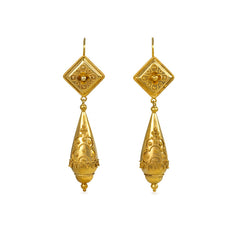 Antique Gold Pendulum Earrings