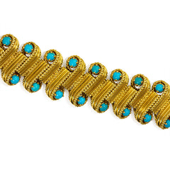 Gold and turquoise bracelet, Cartier