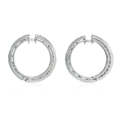 Art Deco diamond hoop earrings