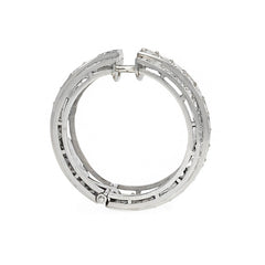 Art Deco diamond hoop earrings