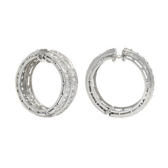 Art Deco diamond hoop earrings
