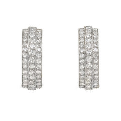 Art Deco diamond hoop earrings