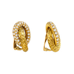 Gold and diamond earrings, Ren  Boivin