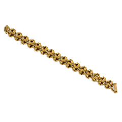 Retro Gold Ribbed Link Bracelet, Van Cleef & Arpels