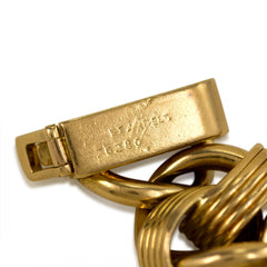 Retro Gold Ribbed Link Bracelet, Van Cleef & Arpels