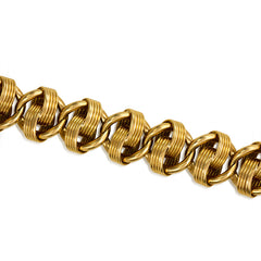 Retro Gold Ribbed Link Bracelet, Van Cleef & Arpels