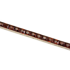 Art Deco garnet line bracelet, Oscar Heyman