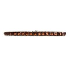 Art Deco garnet line bracelet, Oscar Heyman