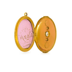 Antique gold gaspipe necklace with detachable locket