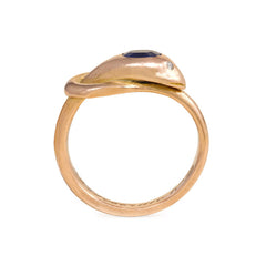 Antique gold and gemset serpent ring