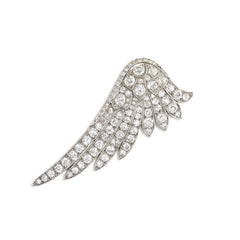 Art Deco diamond wing brooch