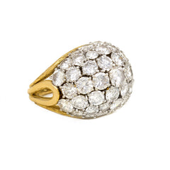 Gold and diamond bombé  ring, Van Cleef & Arpels