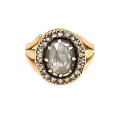 Antique gold and rose diamond ring