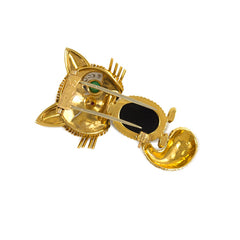 Gold and onyx cat brooch, Van Cleef & Arpels