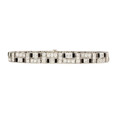 Art Deco diamond and onyx bracelet, Udall & Ballou