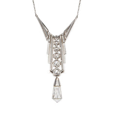 Art Deco diamond pendant necklace, Garrard